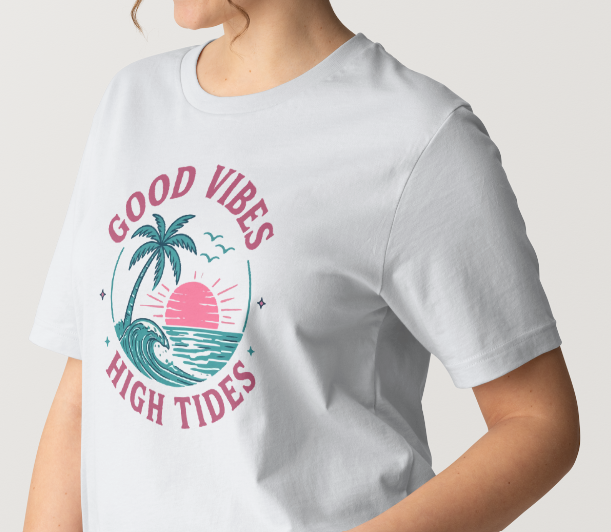 Good Vibes, High Tides Tee