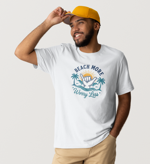Beach More, Worry Less Tee