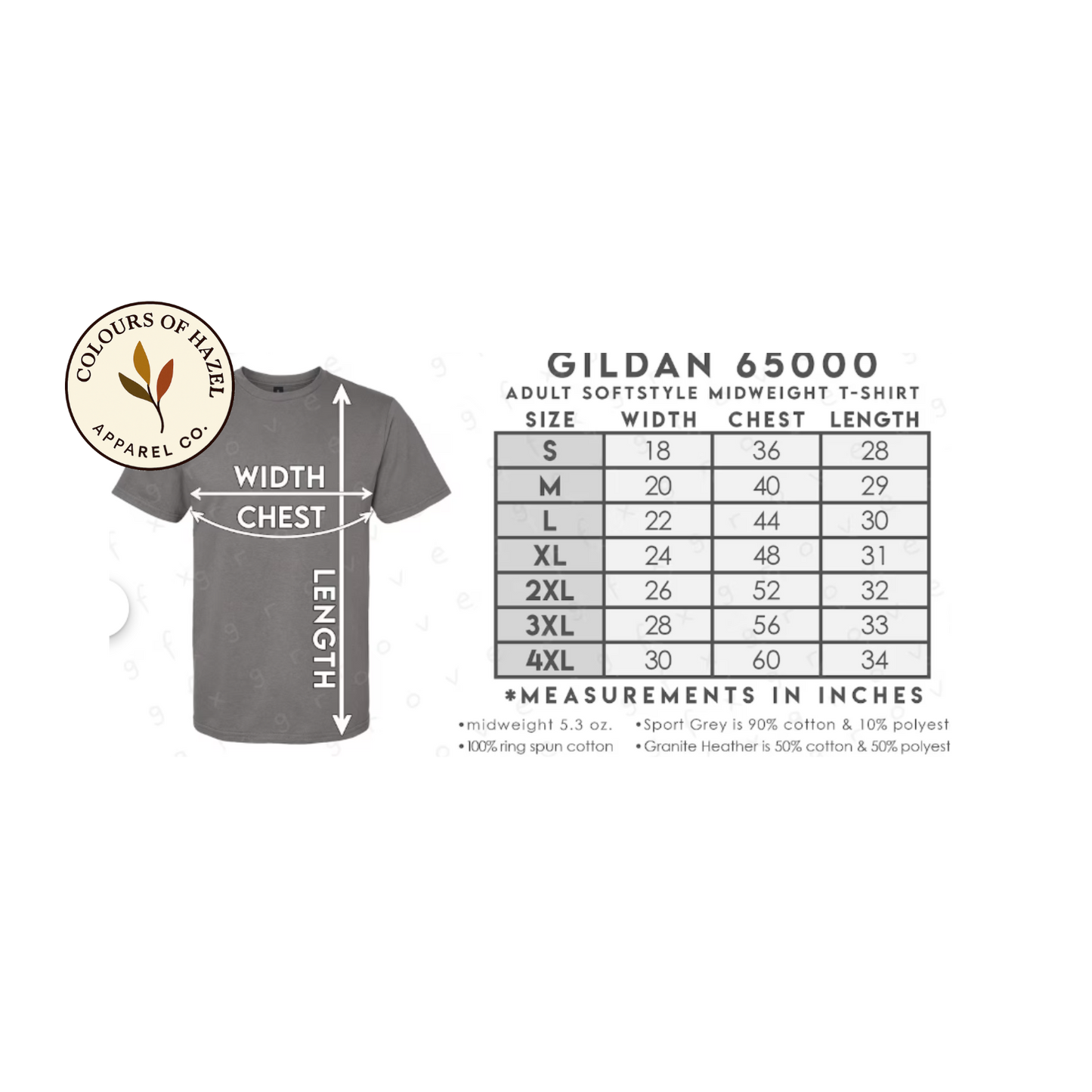T-Shirt Size Guide