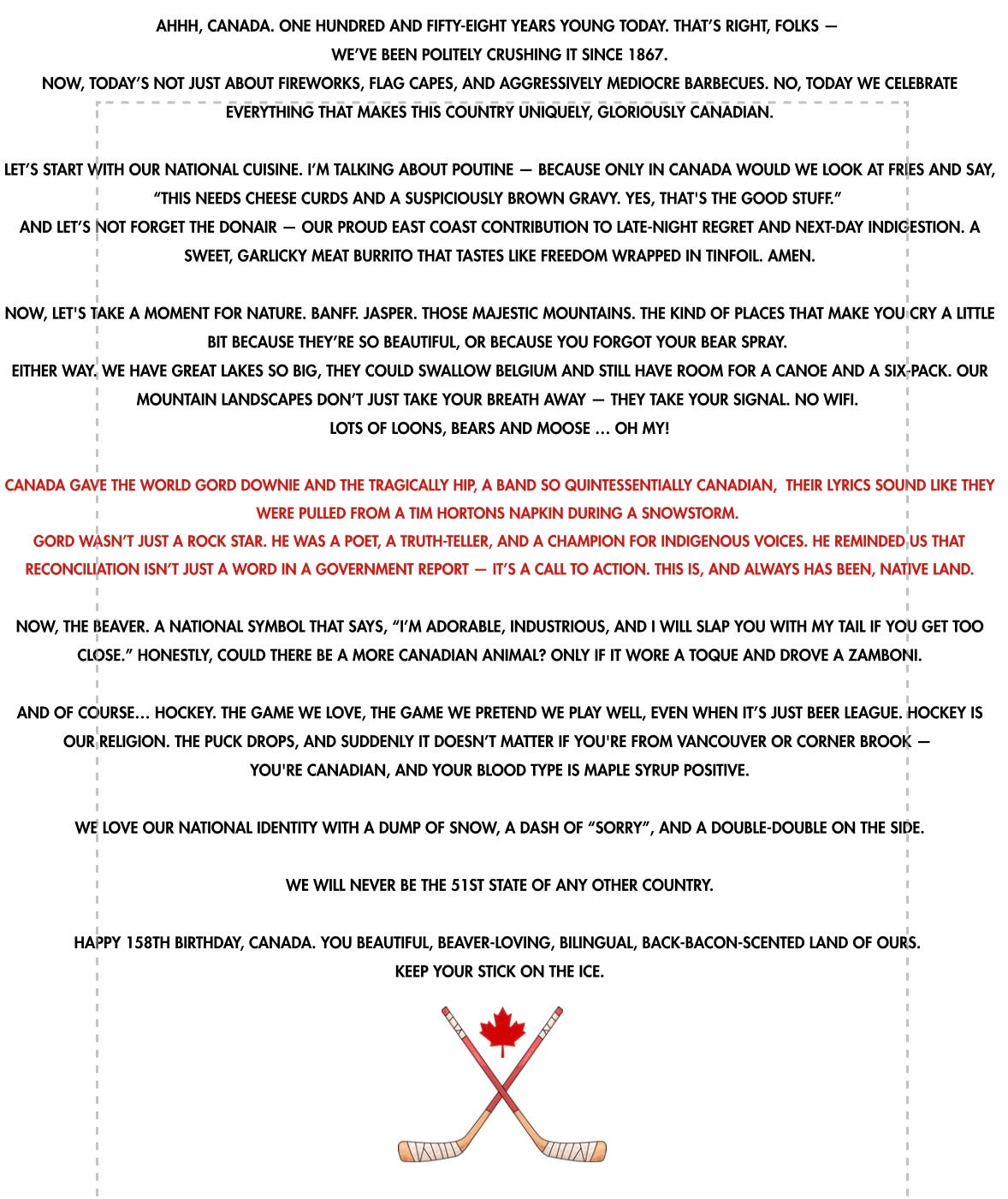 Canadian. Tee