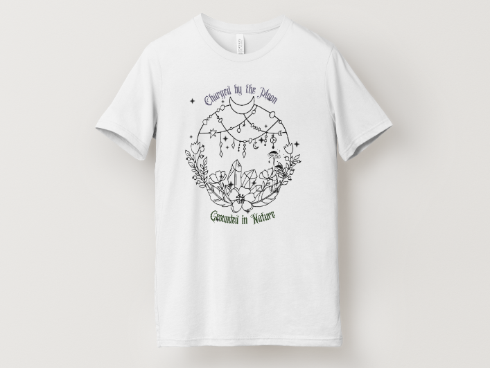 Charged by the Moon, Grounded in Nature Tee
