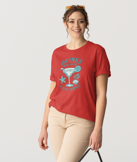 Drinks Well With Ocean Views Tee