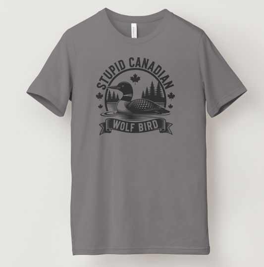 Stupid Canadian Wolf Bird Tee
