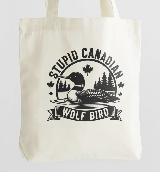 Stupid Canadian Wolf Bird Tee